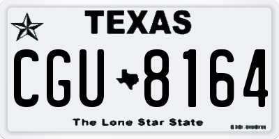 TX license plate CGU8164