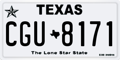 TX license plate CGU8171