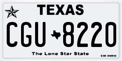 TX license plate CGU8220