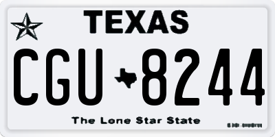 TX license plate CGU8244