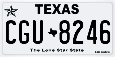 TX license plate CGU8246