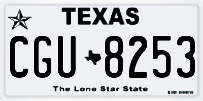 TX license plate CGU8253