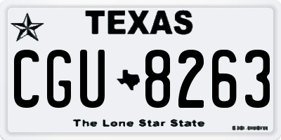 TX license plate CGU8263