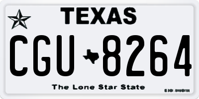 TX license plate CGU8264