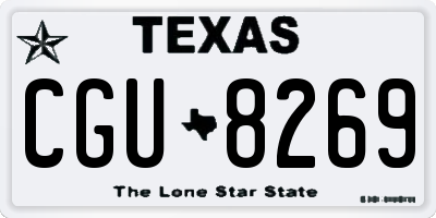 TX license plate CGU8269