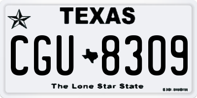 TX license plate CGU8309