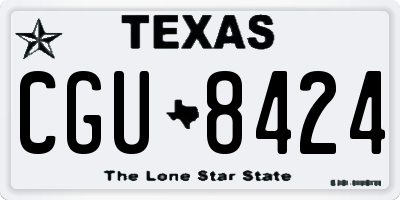 TX license plate CGU8424