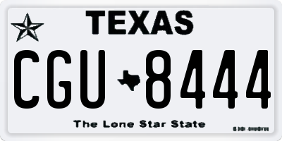 TX license plate CGU8444