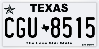 TX license plate CGU8515