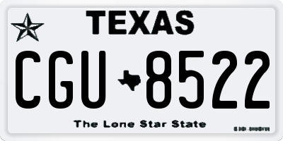 TX license plate CGU8522