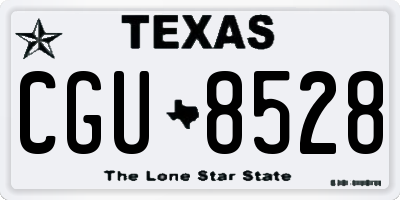TX license plate CGU8528