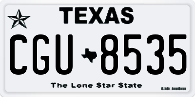 TX license plate CGU8535