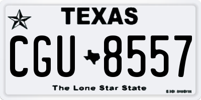 TX license plate CGU8557
