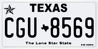 TX license plate CGU8569