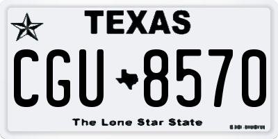 TX license plate CGU8570