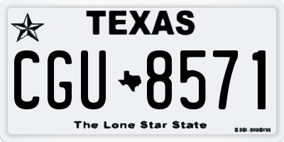 TX license plate CGU8571