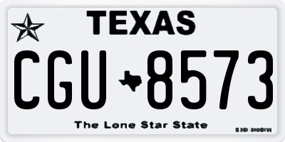 TX license plate CGU8573