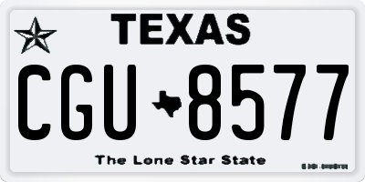 TX license plate CGU8577