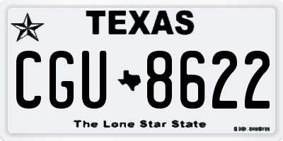 TX license plate CGU8622