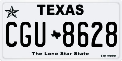 TX license plate CGU8628