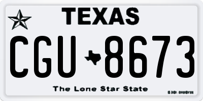 TX license plate CGU8673