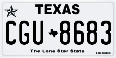 TX license plate CGU8683
