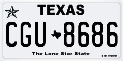 TX license plate CGU8686