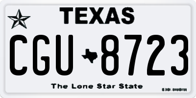 TX license plate CGU8723