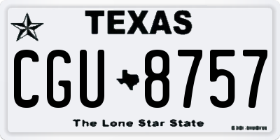 TX license plate CGU8757