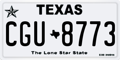 TX license plate CGU8773