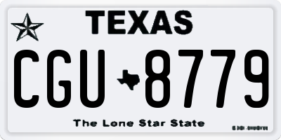TX license plate CGU8779