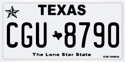 TX license plate CGU8790