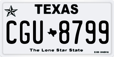 TX license plate CGU8799