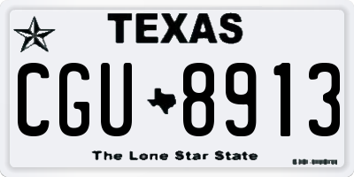 TX license plate CGU8913