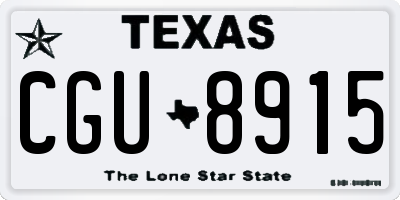 TX license plate CGU8915