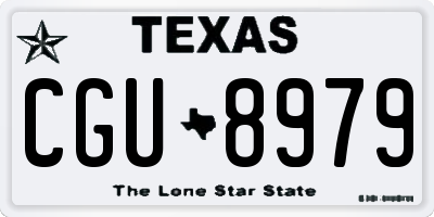 TX license plate CGU8979