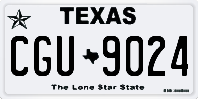 TX license plate CGU9024
