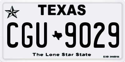 TX license plate CGU9029