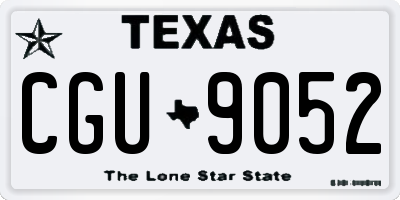 TX license plate CGU9052
