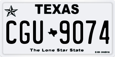 TX license plate CGU9074
