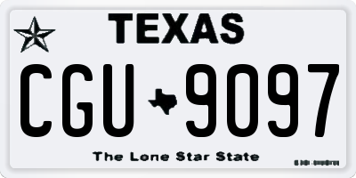 TX license plate CGU9097