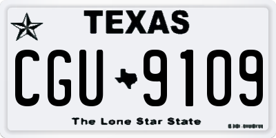 TX license plate CGU9109