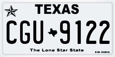 TX license plate CGU9122