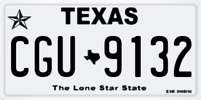 TX license plate CGU9132
