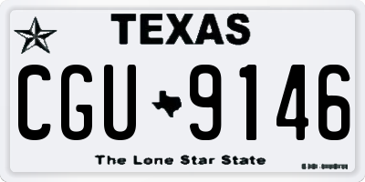 TX license plate CGU9146