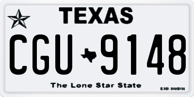TX license plate CGU9148