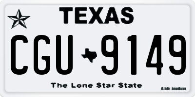 TX license plate CGU9149
