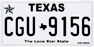 TX license plate CGU9156