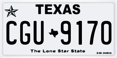 TX license plate CGU9170