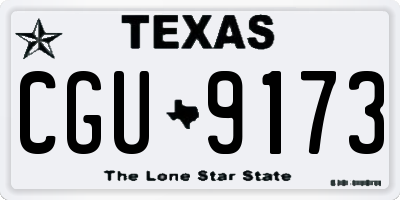 TX license plate CGU9173
